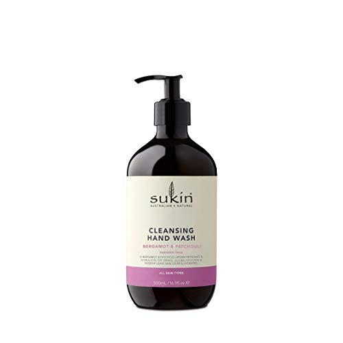 Sukin Hand Wash - Nourishing Bergamot & Patchouli Cleanser with Jojoba & Aloe Vera - 16.9oz