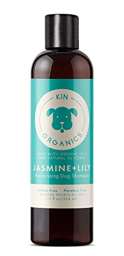 kin+kind Jasmine+Lily Organic Dog Shampoo - Moisturizes with USDA Certified Ingredients - 12oz