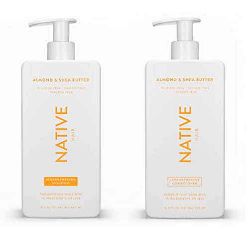 Native Shampoo & Conditioner Set - Strengthening, Naturally Derived Ingredients - 16.5oz