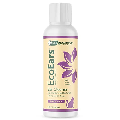 Vet Organics Cat Ear Cleaner - Natural Relief for Itch, Smell & Discharge - 4 oz