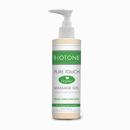 Biotone Pure Touch Organics Massage Gel - Nourishing Hydration, Organic Oils - 8oz