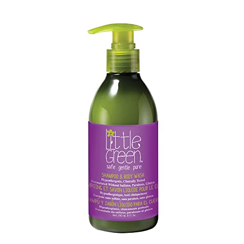 Little Green Kids Shampoo & Body Wash - Gentle Cleanser for Sensitive Skin, 8oz