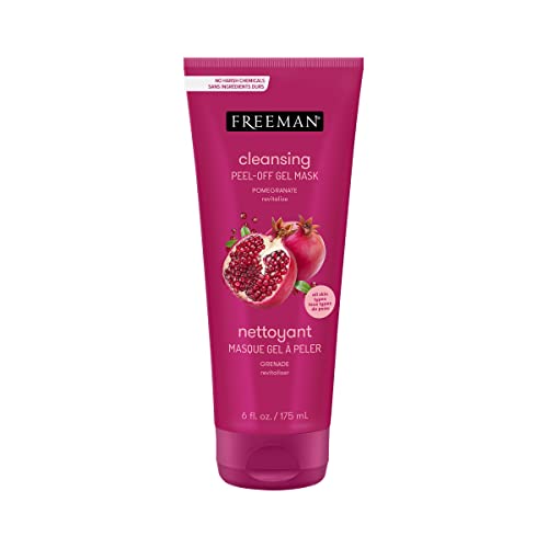 Freeman Pomegranate Peel-Off Face Mask - Shrinks Pores, 8 Antioxidants, Cruelty-Free - 6oz