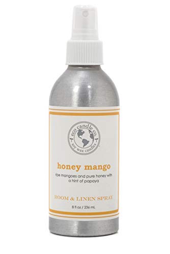 Eco Candle Co. Room & Linen Spray - Fresh Honey Mango Scent, Natural Ingredients - 8oz