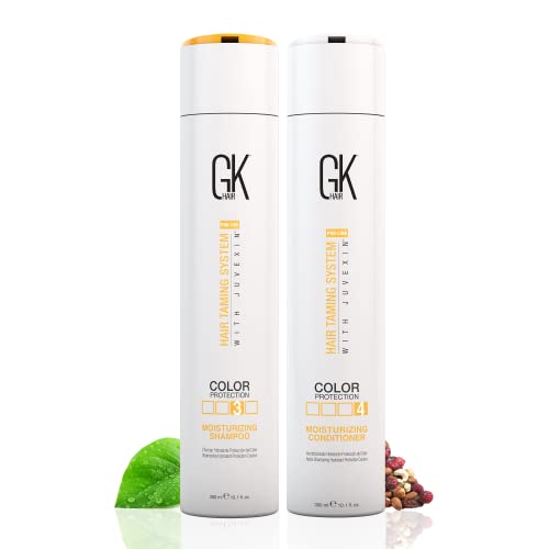 GK Hair Moisturizing Shampoo & Conditioner Set - Hydrates, Color Protection, All Hair Types - 10.1oz