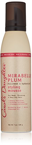 Carol's Daughter Hair Mousse - Adds Volume & Shine, Moisturizing Mirabelle Plum - 7 oz