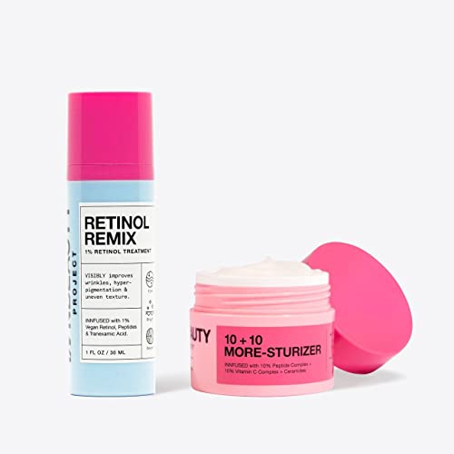 INNBeauty Project Skin Care Set - Visibly Firmer & Glowing Skin, 1% Vegan Retinol - 2 Pc