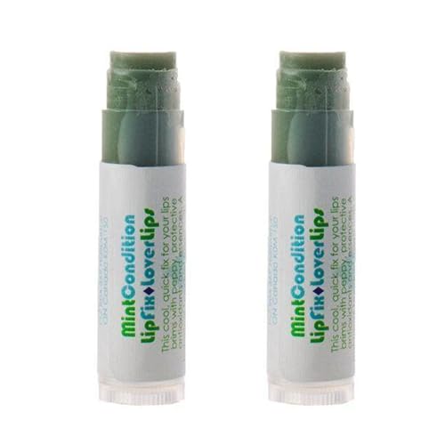 Living Libations Lip Balm - Nourishing Mint Condition, Organic Ingredients - 2-Pack