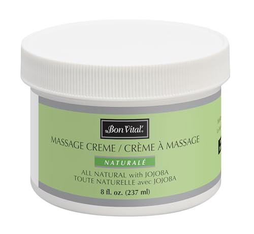 Bon Vital' Naturale Massage Oil - Moisturizing Relief for Sore Muscles, 8oz Pumpable Cream