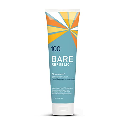 Bare Republic Clearscreen Sunscreen SPF 100 - Water Resistant, Vegan, Invisible Finish - 5 Fl Oz