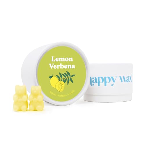 Happy Wax Lemon Verbena Scented Wax Melts - Natural Non-Toxic, Long-Lasting Aroma - 8oz