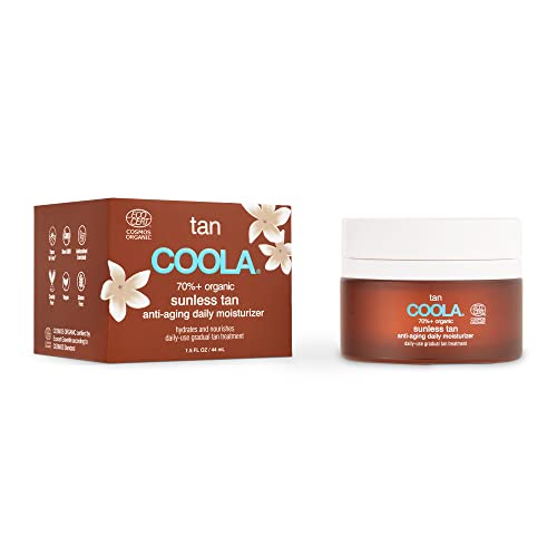COOLA Organic Self Tanner Face Moisturizer - Hydrating Anti-Aging Formula with DHA - 1.5 Fl Oz