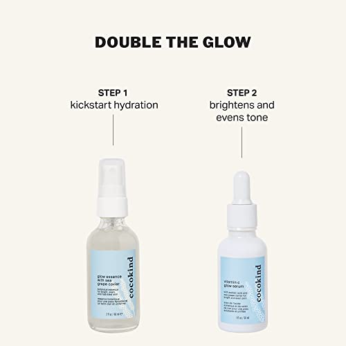 Cocokind Glow Essence Face Mist - Hydrating Primer with Sea Grape Caviar, 4oz