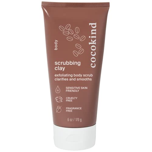 Cocokind Body Scrub - Exfoliating Coffee & Clay, Prebiotic Support, 8oz