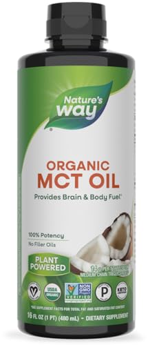 Nature's Way MCT Oil - Energy Boosting Coconut Oil, Non-GMO, Keto & Paleo Certified - 16 Fl Oz
