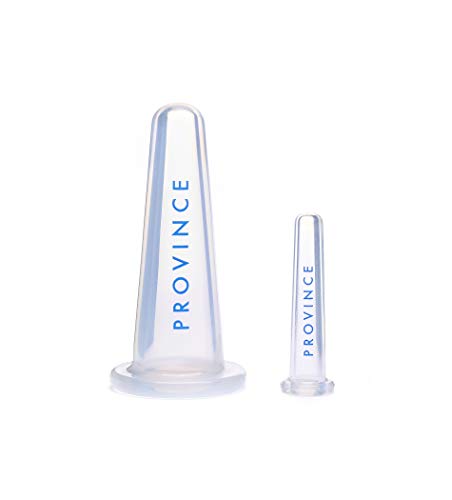 Province Apothecary Facial Cupping Set - Sculpt and Tone, Clear Silicone Cups - 1 Set