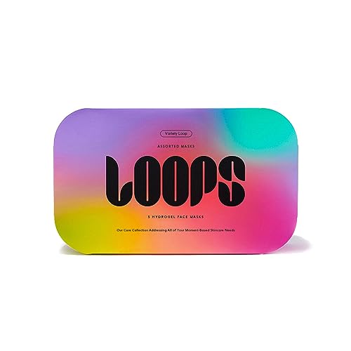 LOOPS Skin Care Set - Hydrogel Masks for Brightening, Detox, Glow - 5 Piece Kit