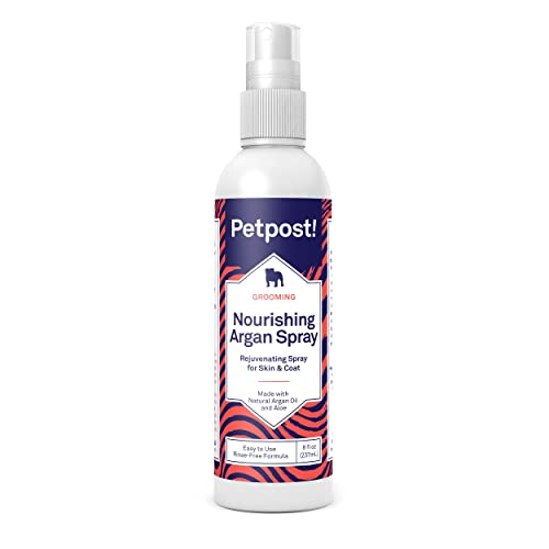 Petpost Waterless Argan Dog Shampoo Spray - Nourishing Coat Cleaner & Deodorizer - 8 oz