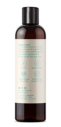 kin+kind Jasmine+Lily Organic Dog Shampoo - Moisturizes with USDA Certified Ingredients - 12oz