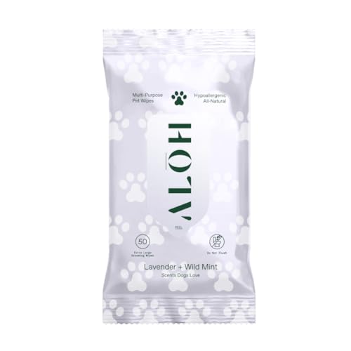 ALŌH Multi-Purpose Pet Wipes - Nourishing Aloe & Coconut, Lavender Mint Scent - 50ct
