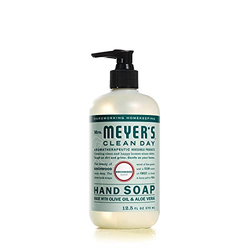 Mrs. Meyer's Clean Day Hand Soap - Deep Birchwood Scent, Essential Oils, Paraben-Free - 12.5 fl. oz