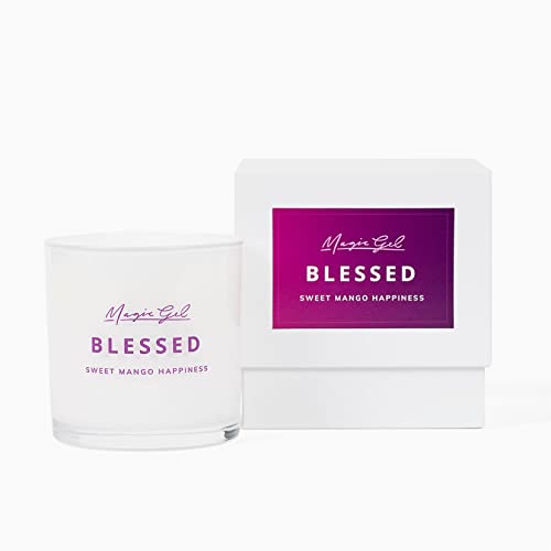 Magic Gel Sweet Mango Candle - Aromatherapy, Vegan, Cruelty-Free - 9oz, 70 Hour Burn