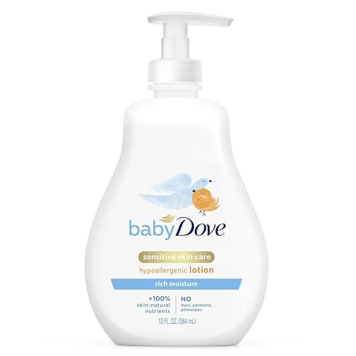 Baby Dove Lotion - 24-Hour Moisture, Gentle Formula for Newborns, 13oz (Pack of 4)