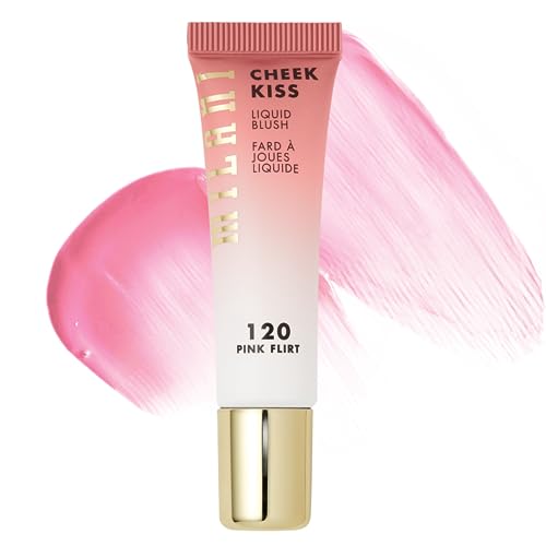 Milani Cheek Kiss Liquid Blush - Buildable Color, Skin-Loving Ingredients, Pink Flirt - 0.5oz