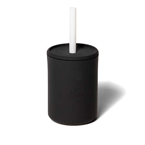 Avanchy Mini Silicone Baby Cup & Straw Set - Safe, Durable, BPA-Free - 5 oz Cup + 5 Straws