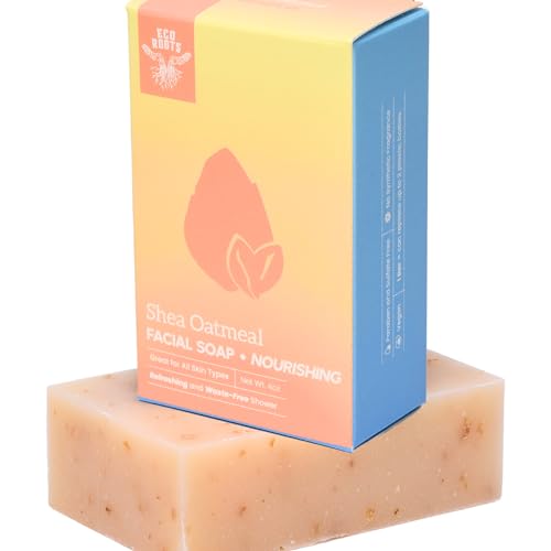 ECO ROOTS Natural Oatmeal Soap Bar - Nourishing for Sensitive Skin, Vegan & Plastic-Free - 4oz