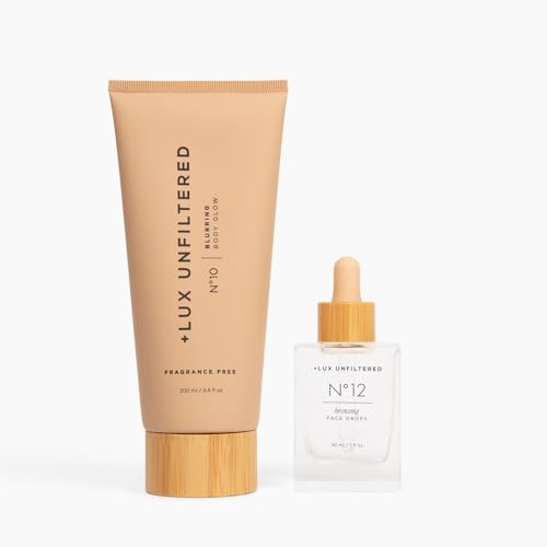 + Lux Unfiltered Date Night Set - Hydrating Bronzing Drops & Blurring Body Glow - 2pc
