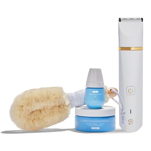 Bushbalm Ingrown Rescue Kit - Prevent Razor Bumps, Vegan & Cruelty-Free - Trimmer, Scrub, Oil