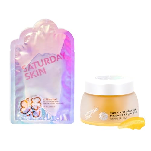 Saturday Skin Probiotic Power Face Mask - Brightens, Nourishes, Retinol & Vitamin C - 1 Mask