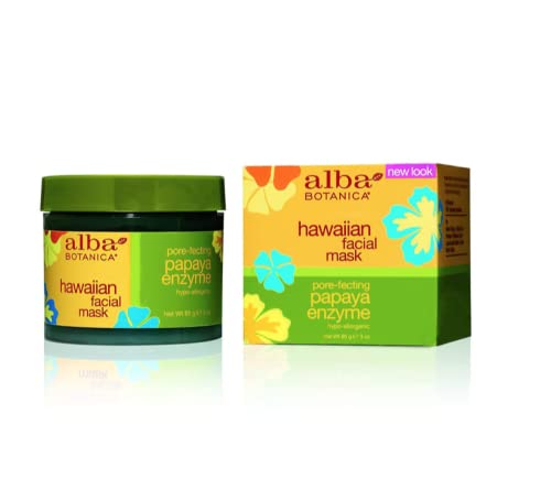 Alba Botanica Hawaiian Facial Mask - Dull Skin Revitalizer, 100% Vegetarian - 3 Oz