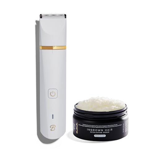 Bushbalm Body Care Set - Exfoliating Scrub for Keratosis Pilaris & Waterproof Trimmer - 236ml