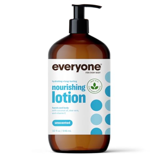Everyone Nourishing Body Lotion - EWG Verified, Plant-Based, Unscented - 32oz, Recycled Packaging