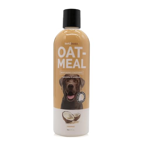 Bark2Basics Oatmeal Dog Conditioner - Moisturizes Dry Skin, Coconut Scent - 16oz