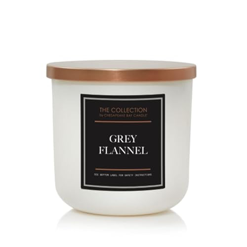 The Collection by Chesapeake Bay Candle - Essential Oil Infused, 100% Recyclable - Grey Flannel