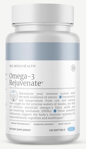 Omega-3 Rejuvenate Fish Oil Supplement - Supports Immunity & Brain Health, 120 Softgels