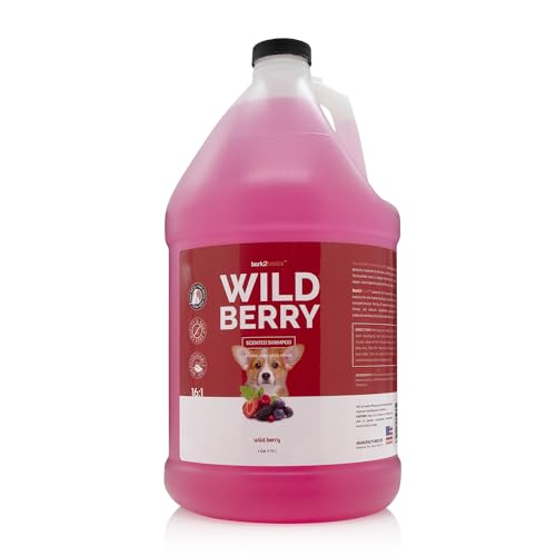 Bark 2 Basics Wild Berry Dog Shampoo - Nourishes Skin & Coat, Herbal Blend, 1 Gallon
