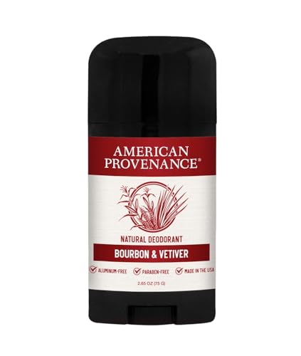 American Provenance Natural Deodorant - 24-Hour Protection, Bourbon & Vetiver, Aluminum Free - 2.7oz