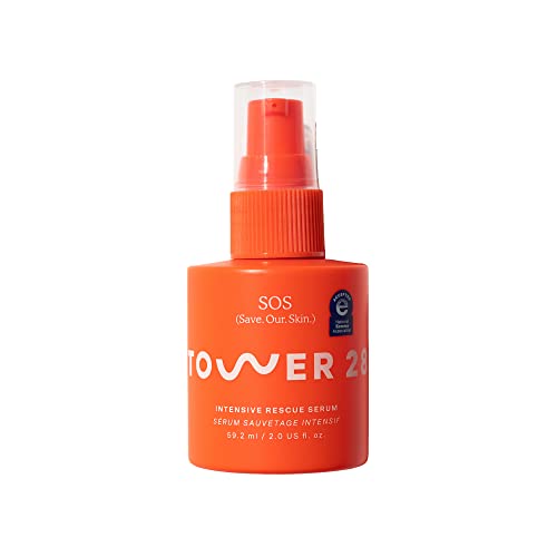 Tower 28 SOS Intensive Rescue Face Serum - Soothes Redness, Hypochlorous Acid, 2 FL Oz