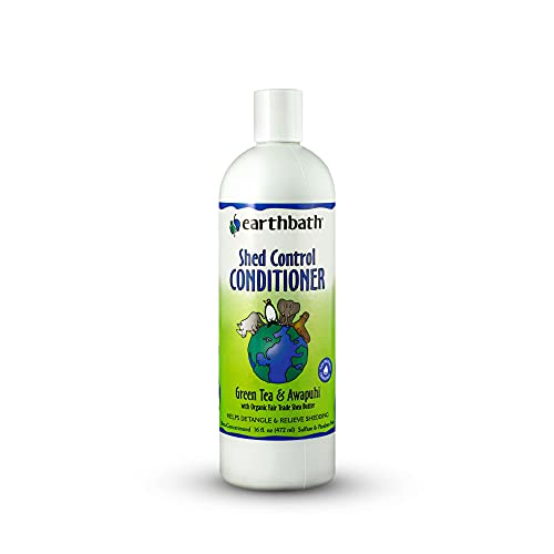 earthbath Pet Shampoo - Reduces Shedding & Dander, Nourishing Aloe Vera & Shea Butter - 16 fl. oz