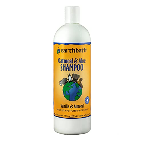 earthbath Dog Shampoo - Relieves Itchy Dry Skin, Natural Ingredients, Vanilla & Almond - 16 Oz