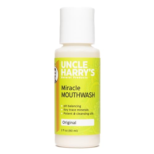 Uncle Harry's Miracle Mouthwash - Fresh Breath, pH Balanced Oral Care - 2 fl oz