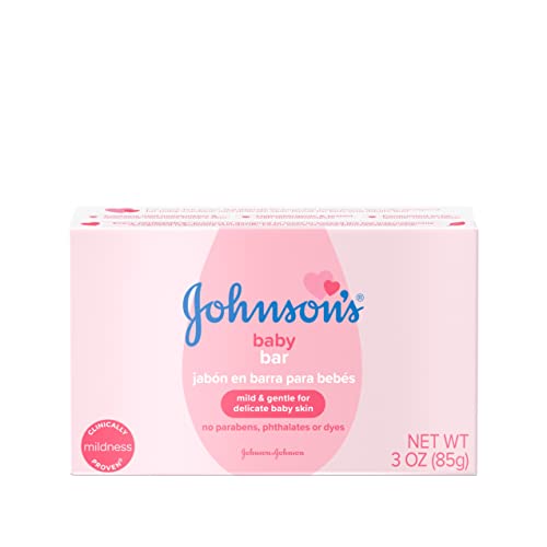 Johnson's Baby Soap Bar - Gentle Cleansing, Hypoallergenic, Moisturizing - 3 oz, Pack of 6