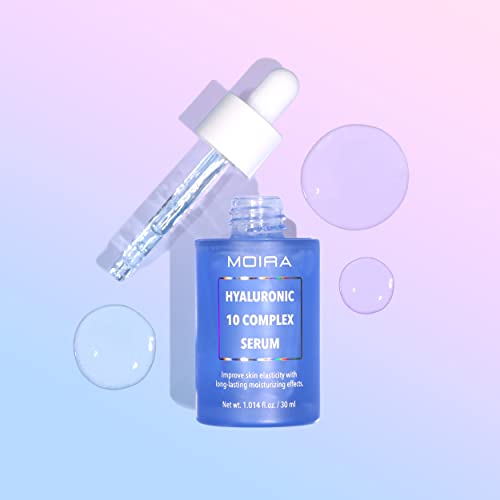 Moira Beauty Hyaluronic 10 Complex Serum - Hydration Boost, Vegan & Cruelty-Free - 1.014 fl oz