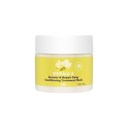DERMA E Hair Mask - Restores Dry, Frizzy Hair with Argan Oil & Amino Acids - 5 Oz