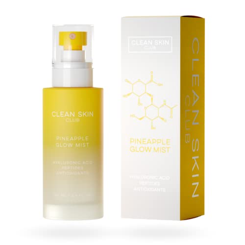 CLEAN SKIN CLUB Face Mist - Hydrating & Radiant Glow with Hyaluronic Acid, Peptides - 4oz