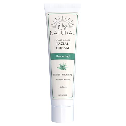 Way Natural Goat Milk Face Cream - Nourishing Moisturizer with 77% Organic Ingredients - 2oz
